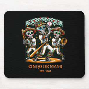 Cinco De Mayo Bysebyll Skeletons Mouse Pad