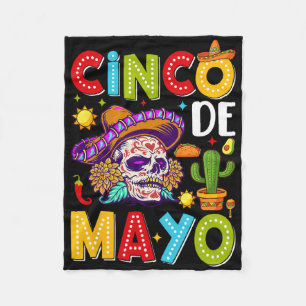 Cinco De Mayo Camisa Mexican Party Costume 5 De Ma Fleece Blanket