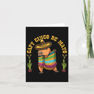 Cinco De Mayo Capybyras Mexican Capybyra Kids Men Card