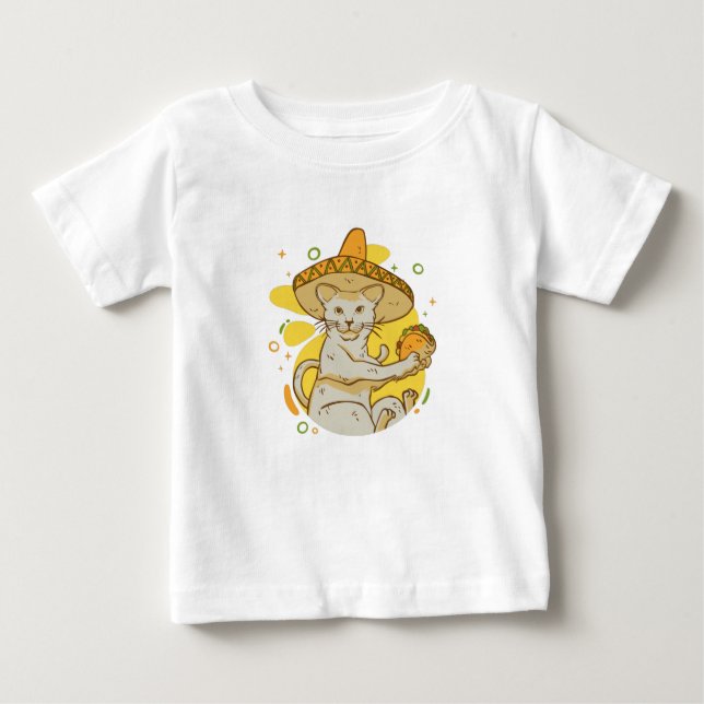 Cinco De Mayo Cat Baby T-Shirt (Front)