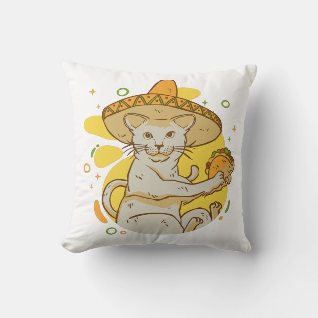 Cinco De Mayo Cat Cushion (Front)