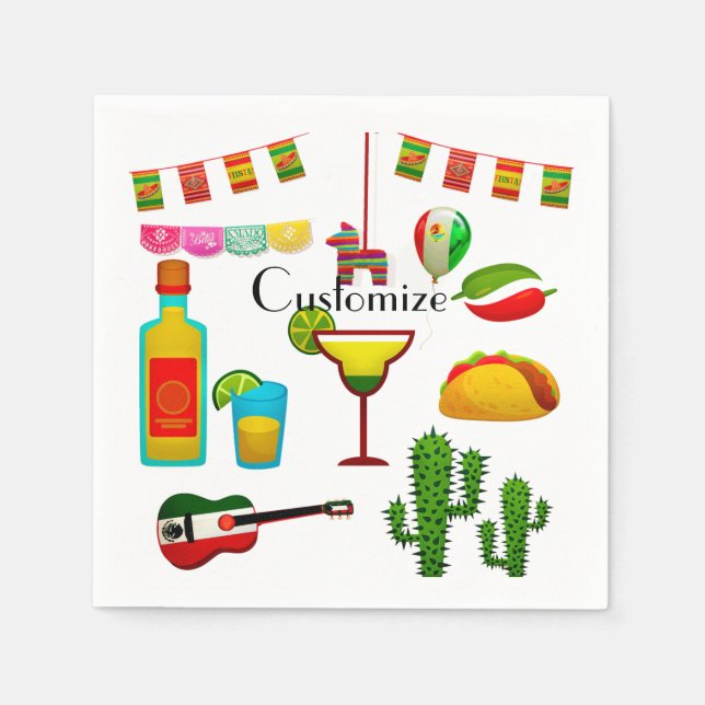 Cinco de Mayo Celebration Thunder_Cove Napkin (Front)