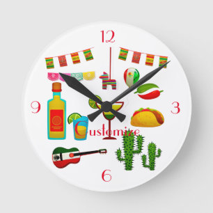 Cinco de Mayo Celebration Thunder_Cove Round Clock