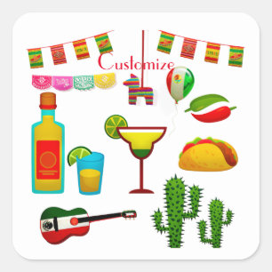 Cinco de Mayo Celebration Thunder_Cove Square Sticker