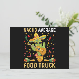Cinco De Mayo Chef Nacho Average Food Truck Invitation