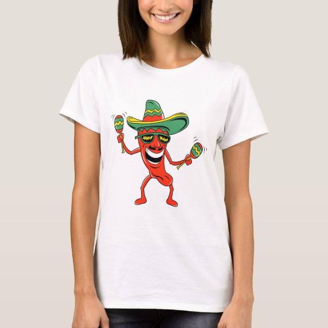 Cinco de Mayo Chilli Pepper T-shirts and Gifts (Front)