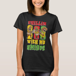 Cinco De Mayo Chillin With My Amigos Fiesta Mexica T-Shirt