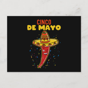 Cinco De Mayo Cilli With Sombrero Postcard