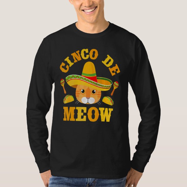 Cinco De Mayo Cinco De Meow Ideas For Men Women T-Shirt (Front)