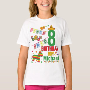 Cinco de Mayo Colourful Birthday Boy Fiesta Party  T-Shirt