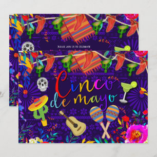 Cinco De Mayo Colourful Celebration Fiesta Party Invitation