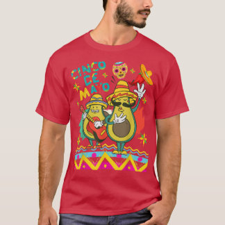 cinco de mayo costume Avocados Playing Guitar  T-Shirt