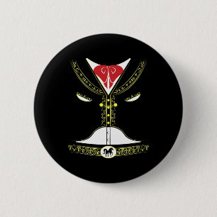 Cinco De Mayo Costume Mexican Mariachi Charro Part 6 Cm Round Badge