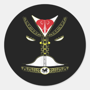 Cinco De Mayo Costume Mexican Mariachi Charro Part Classic Round Sticker