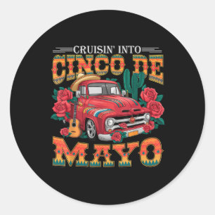 Cinco De Mayo Cruise Mexico Mexican Fiesta Cinco D Classic Round Sticker