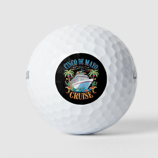 Cinco De Mayo Cruise Mexico Mexican Ship Fiesta Golf Balls (Front)