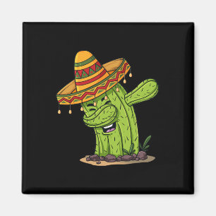 Cinco de Mayo Dabbing Cactus Fun Boys Kids Magnet
