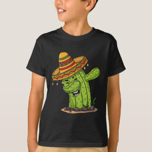 Cinco de Mayo Dabbing Cactus Fun Boys Kids  T-Shirt
