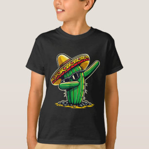 Cinco De Mayo Dabbing Cactus Funny Mexican Boys To T-Shirt