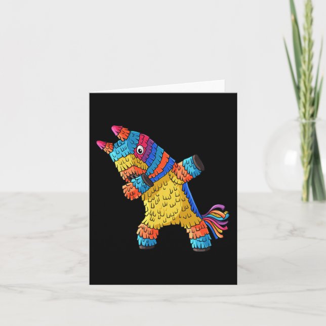 Cinco de Mayo Dabbing Donkey Pinata Fun Mexican Da Card (Front)