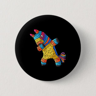 Cinco De Mayo Dabbing Donkey Pinata Funny Mexican 6 Cm Round Badge