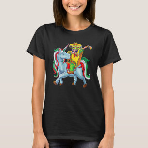 Cinco De Mayo Dabbing Poncho Riding Unicorn Dab T-Shirt