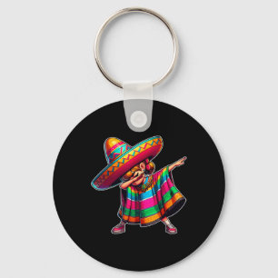 Cinco De Mayo Dabbing Poncho Sombrero Mexican Dab Key Ring