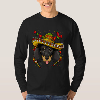 Cinco De Mayo Dachshund Men Women Kids Sombrero T-Shirt
