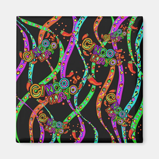 Cinco de Mayo Design Magnet (Front)