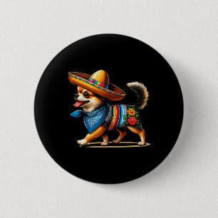 Cinco De Mayo Dog Funny Chihuahua Cool Mexican Fie 6 Cm Round Badge