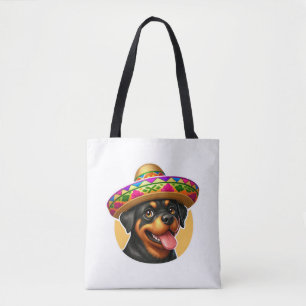 Cinco de Mayo Dog Rottweiler Mexico Tote Bag