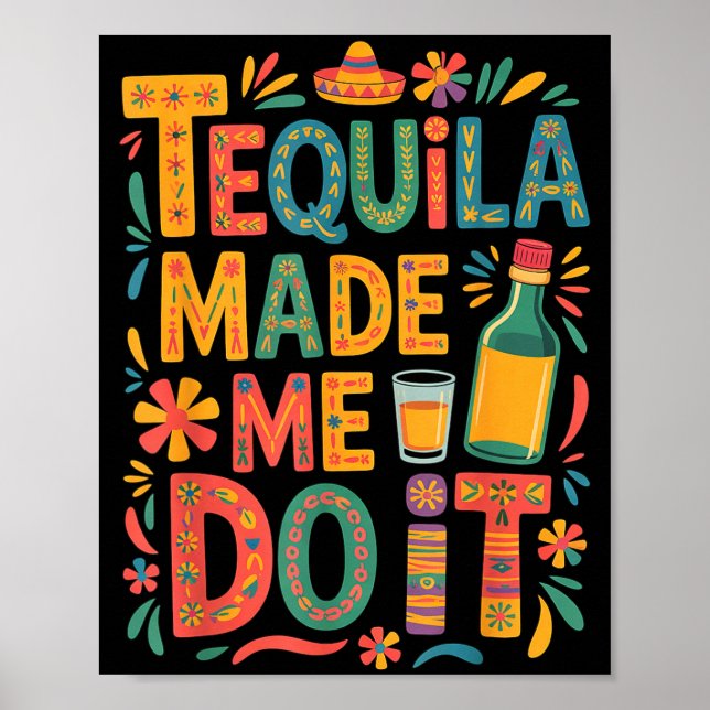 Cinco de mayo drinking funny party alcohol  poster (Front)