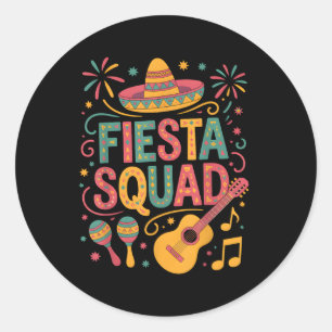 Cinco De Mayo Family Matching Fiesta Squad Mexican Classic Round Sticker