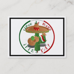 Cinco De Mayo Fiesta! Cactus with Sombrero Business Card