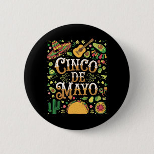 Cinco De Mayo Fiesta Cute Party Elements 6 Cm Round Badge