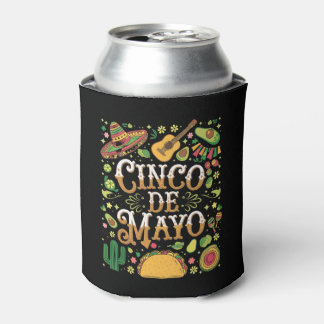 Cinco De Mayo Fiesta Cute Party Elements Can Cooler