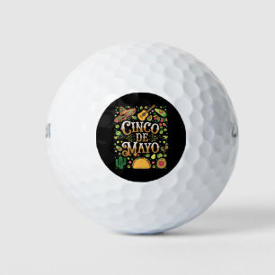 Cinco De Mayo Fiesta Cute Party Elements Golf Balls