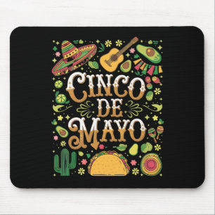 Cinco De Mayo Fiesta Cute Party Elements Mouse Pad