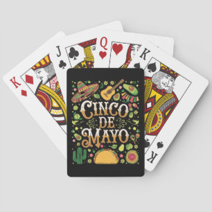 Cinco De Mayo Fiesta Cute Party Elements Playing Cards