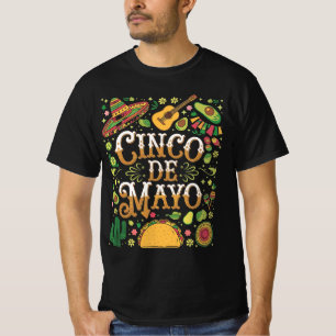 Cinco De Mayo Fiesta Cute Party Elements T-Shirt