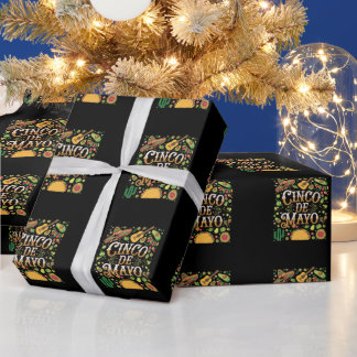 Cinco De Mayo Fiesta Cute Party Elements Wrapping Paper