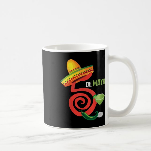 Cinco De Mayo Fiesta Design Camisa 5 De Mayo Viva  Coffee Mug (Right)