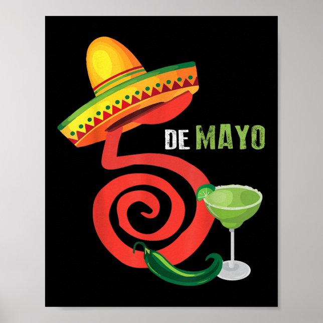 Cinco De Mayo Fiesta Design Camisa 5 De Mayo Viva  Poster (Front)