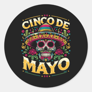 Cinco De Mayo Fiesta Fun Family Match 5 De Mayo  Classic Round Sticker