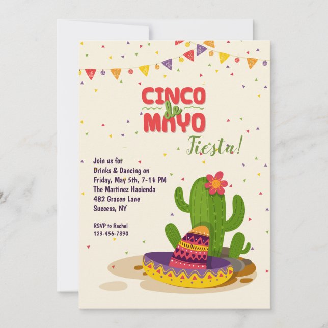 Cinco de Mayo Fiesta Invitation (Front)