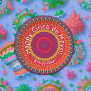 Cinco de Mayo Fiesta Kaleidoscope Paper Plate