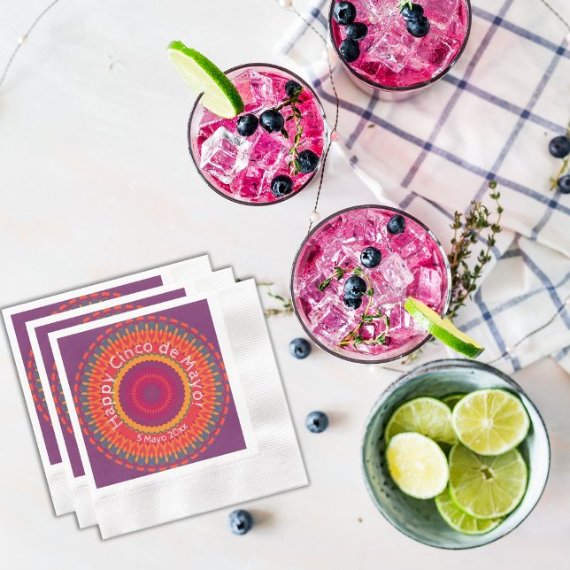 Cinco de Mayo Fiesta Kaleidoscope Party  Napkin (Creator Uploaded)
