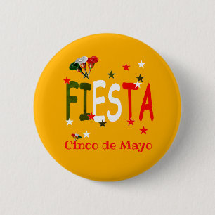 Cinco de mayo ,fiesta mexican 6 cm round badge