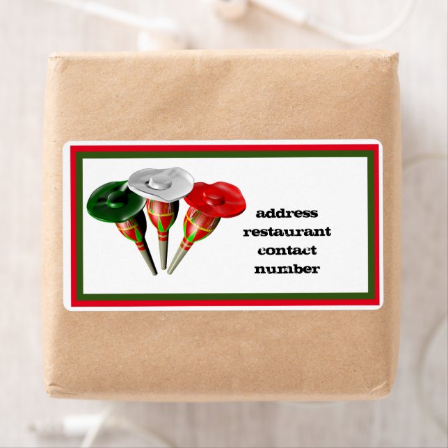 Cinco de mayo ,fiesta mexican personalised label (Insitu)