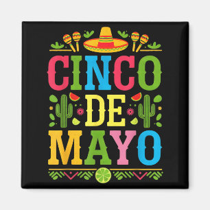 Cinco De Mayo Fiesta Party Mexican Sombrero Celebr Magnet